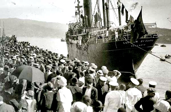 inmigrantes en barco